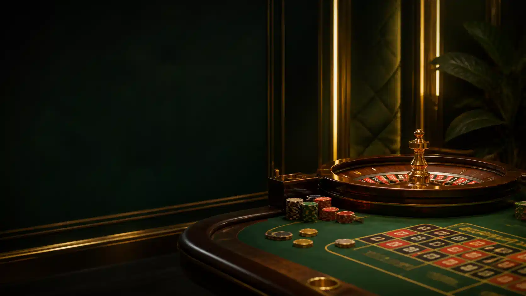 Live casino roulette table