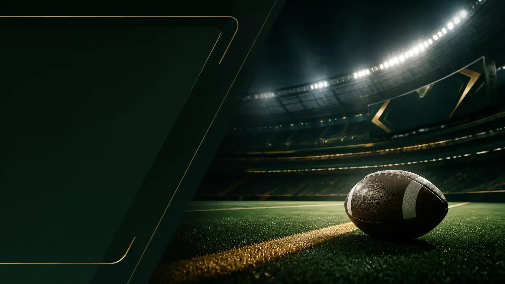 Sports stadium and football game scene