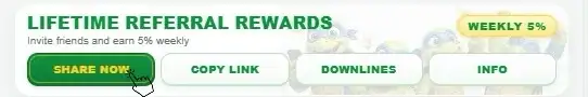 NT77 referral rewards banner showing Share Now