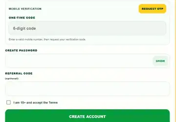 NT77 registration page showing Request OTP