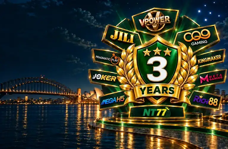 Three years of trusted NT77 service with leading game providers
